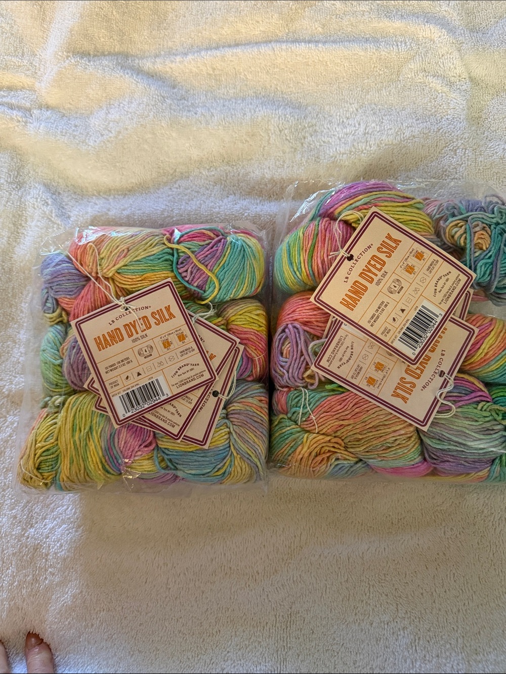 Discontinued LB Collection Hand Dyed Silk Multicolor Yarn Pack - Pastel Rainbow